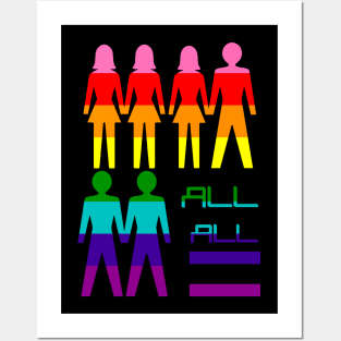 Gay lesbian BI pride equal rights LGBT community Posters and Art